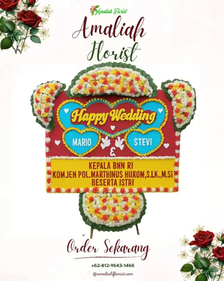 Papan Bunga Pernikahan Sinarmukti